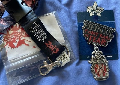 UNIVERSAL STUDIOS HALLOWEEN HHH XX 20 TWENTY YEARS OF FEAR LATERNE PIN RARE +
