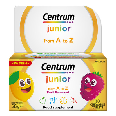 Centrum Junior Multivitamin - 30 Kautabletten täglich Vitamine für Kinder