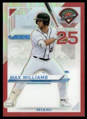 MAX WILLIAMS /199 2025 Panini Prospect Edition Holo Prizm Red #17