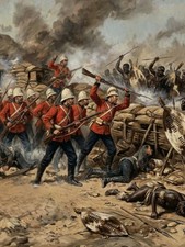 RORKES DRIFT. HERE THEY COME AGAIN 8X10 INCH PRINT