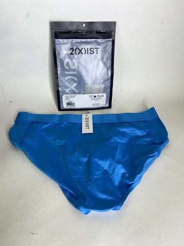 2xist Sexy Sliq Ultra Low Rise Brief Underwear Malibu Blue Mens Size M - Picture 2 of 5