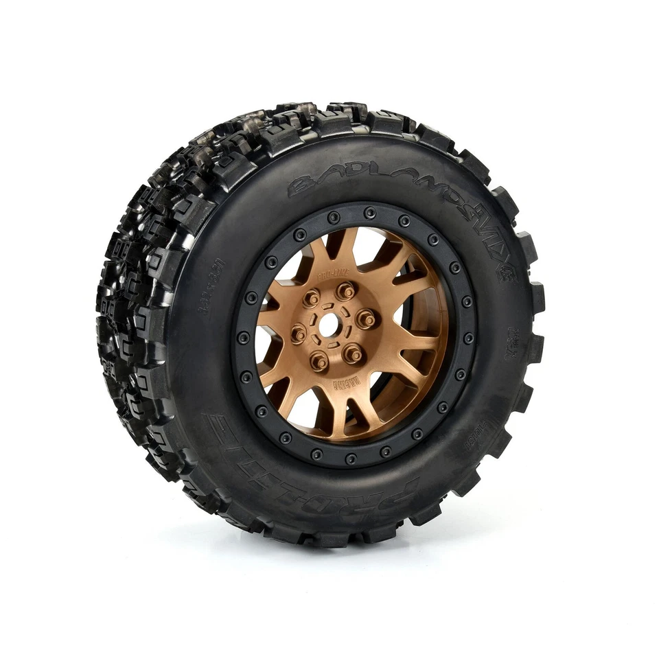 Pro-Line Badlands MX43 Pro-Loc Tires F/R 24mm Bro/Blk Impulse Wheels (4): X-MAXX - Image 2 of 4