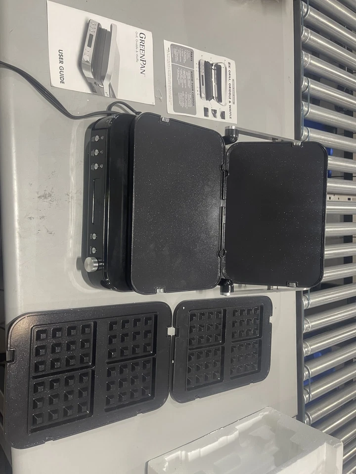 GREENPAN PLANCHA ELÉCTRICA INTERIOR ACERO INOXIDABLE 6 EN 1 CONTACTO - NEGRA Foto 3 de 4