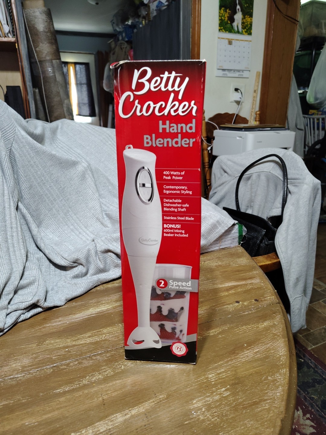 New In Box Betty Crocker 2-Speed Hand Blender Pulse Action W