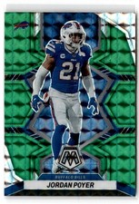 2022 Panini Mosaic Green Mosaic Jordan Poyer #25 Buffalo Bills