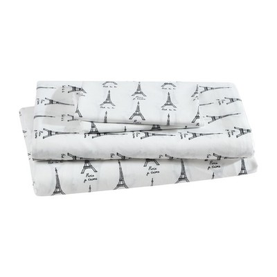 Beatrice Home Fashions Printed Microfiber Sheet Set Soft Comfortable Easy Care