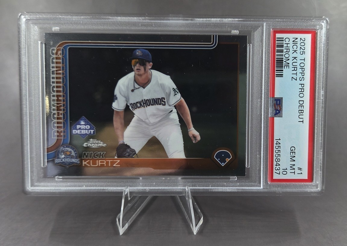 2025 Topps Chrome Pro Debut #PDC-1 Nick Kurtz RC Rookie Card PSA 10