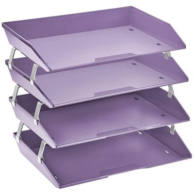 Facility 4 Tier Letter Tray, Side Load, Letter Size/A4, Desktop File Organize...