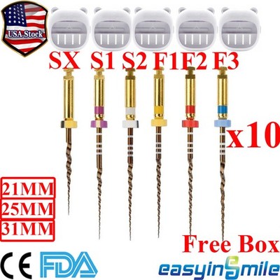 Dental Endo NITI  Pro Files Taper Gold Super Golden Engine Files For Motor SX-F3