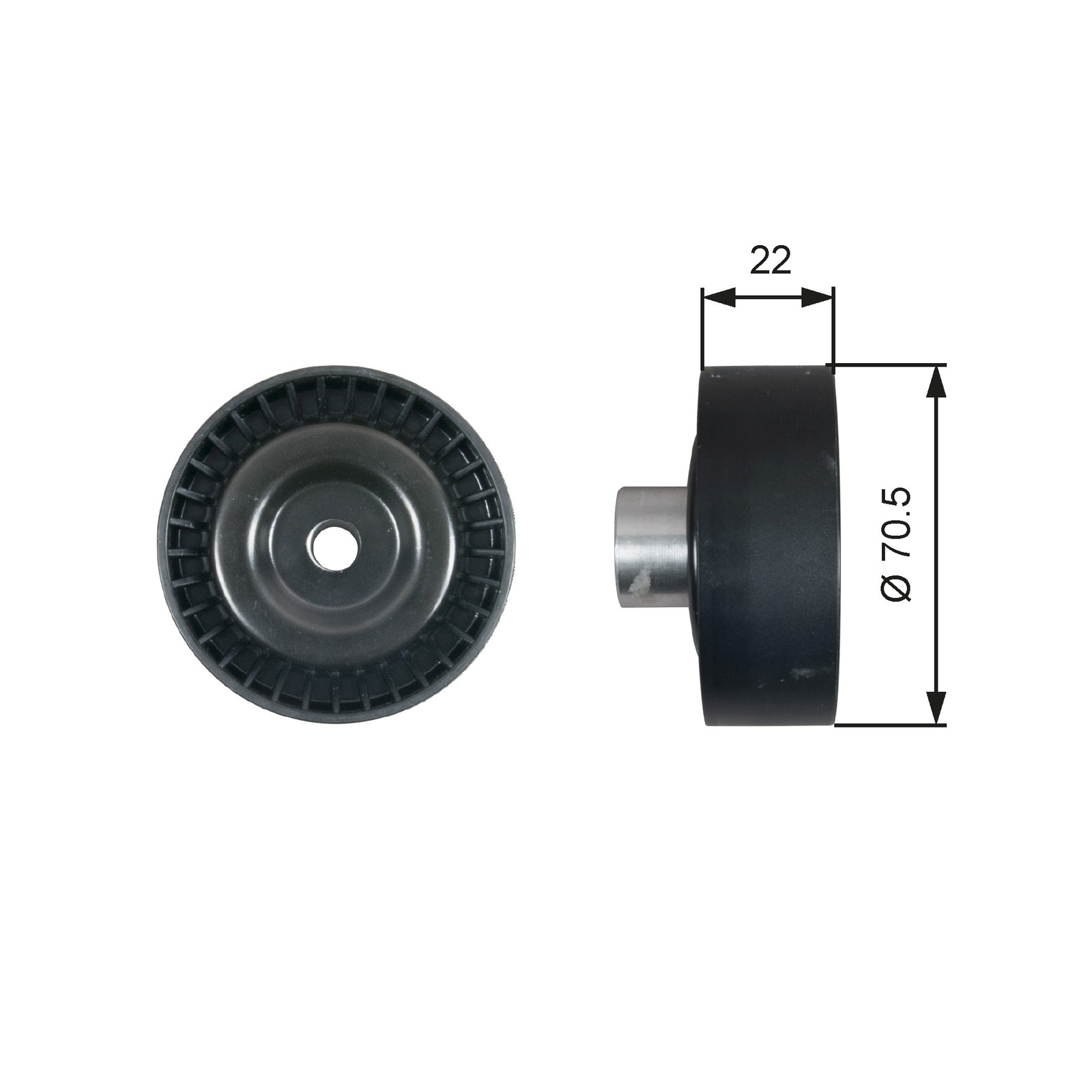 Aux Belt Idler Pulley T36611 Gates Guide Deflection 99710211800 780321611 New
