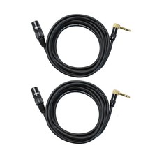 Audio2000's C14012P2 12 Ft 1/4" TRS Right Angle to XLR Male Cable 2 Pack 