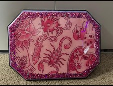 Pink Tattoo Flash Sheet Plaque Wall Art