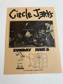 Circle Jerks Flyer Original Punk Rare Black Flag Flesh Eaters Germs Dils Weirdos