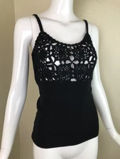 Comme des Garcons Crochet Wool Top Black Small Rare Archive 2008