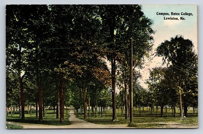 Postcard ME Campus Bates College Lewiston Maine 3AZ10