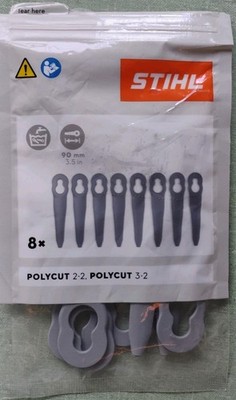 STIHL OEM Plastic Trimmer Blades 8qty 40080071000 for PolyCut 2-2 ...