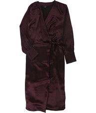 Alfani Womens Solid Wrap Dress, purple, 6