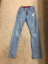 Boy's Levi's Straight Leg Jeans--Blue--Size 12--Adjustable Waist