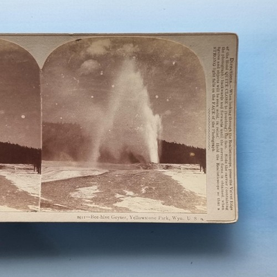 #ad Yellowstone WY Stereoview C1895 RP America Bee Hive Geyser Fine Art Photo GBP 15.95