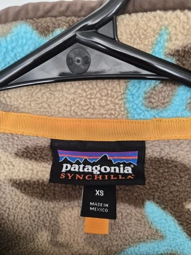 Patagonia Lightweight Synchilla Snap-T Men's Small Forest Camo Howling Turquoise image 3