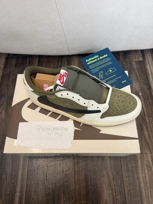 Travis Scott X Air Jordan 1 Low OG ''Medium Olive''  Black Sail Men S DM7866-200