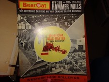 Folleto de equipo agrícola - Western Bear Cat - 2410 2480 2480A molinos de martillos