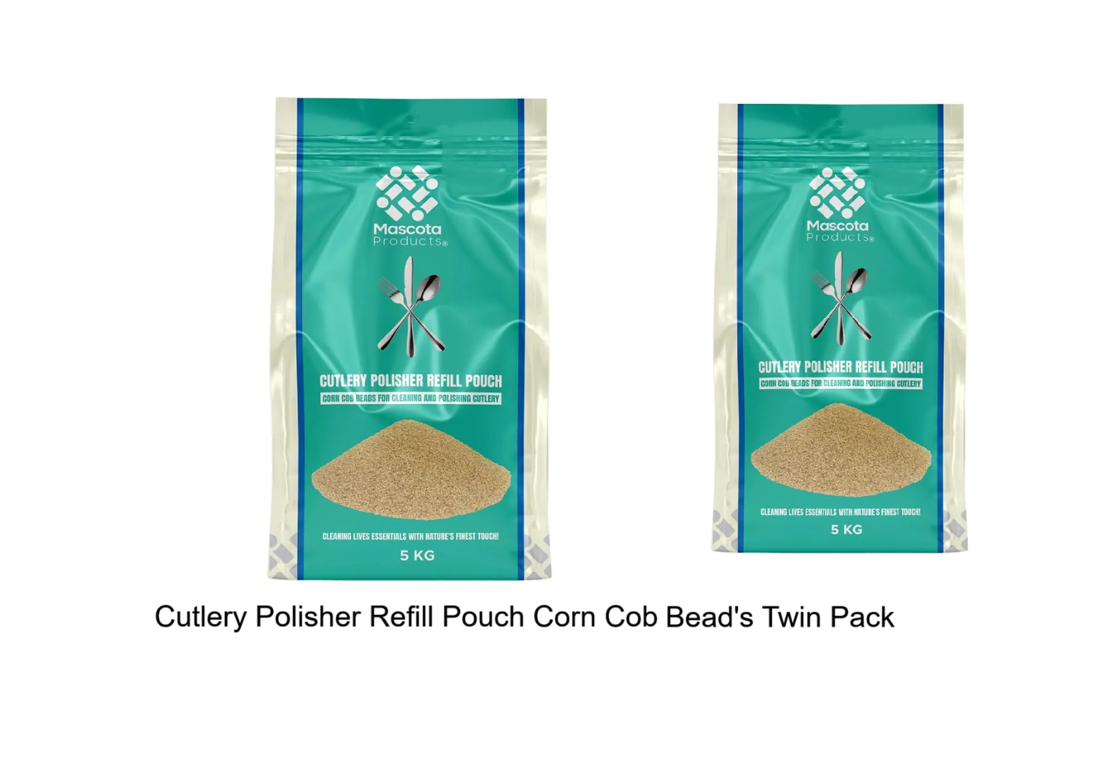 Cutlery Polishers Refill Corn cob Polishing Beads 5kg Twin Pack