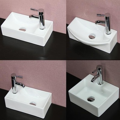 Bathroom Basin Sink Vanity Countertop Cloakroom Corner Square