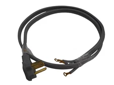 Smart Choice - 6' 30 Amp 3-Prong Dryer Cord Required for Hook-Up - Gray