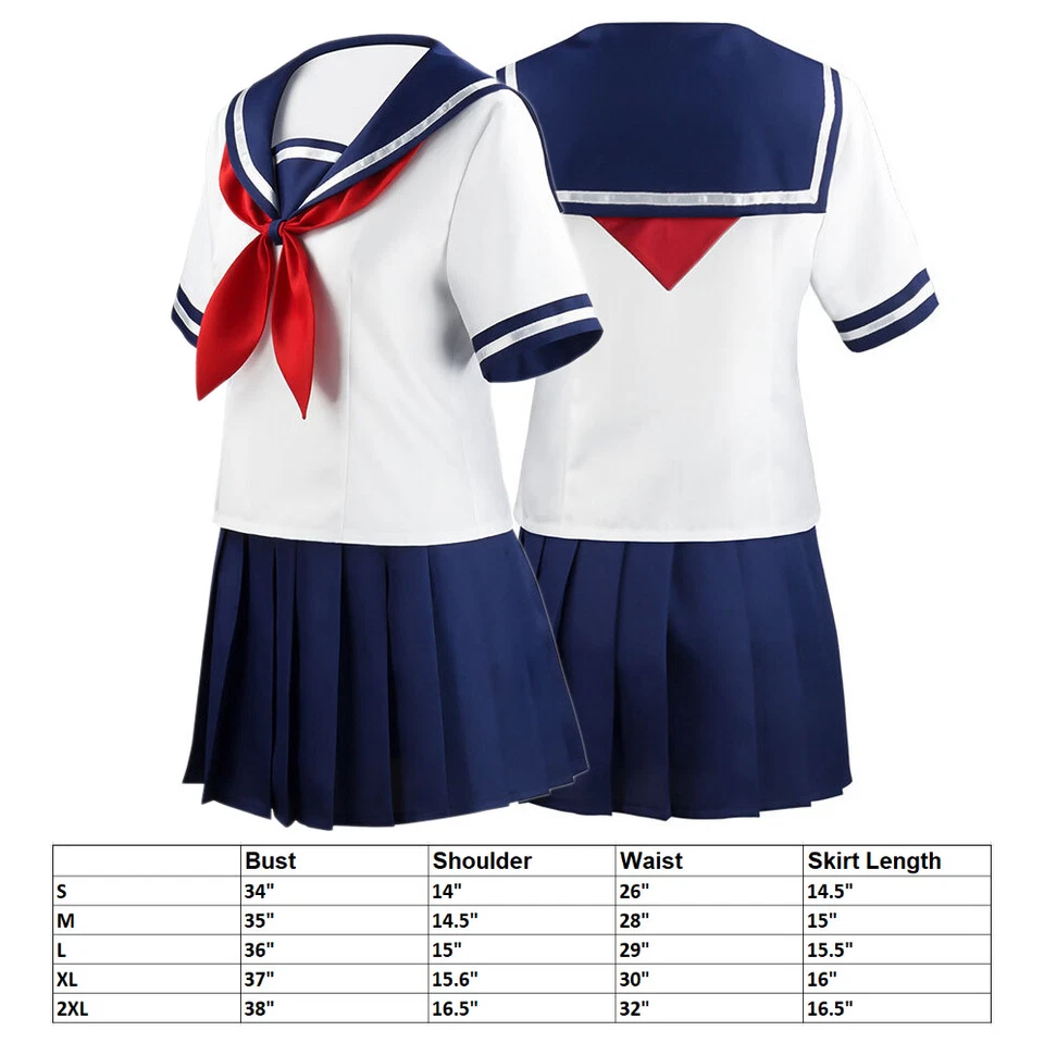 Uniforme Escolar Marinero Japonés JK Mujeres Niña Negro Furyo Shoujo Disfraz Vestido Foto 2 de 2