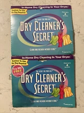 DRY CLEANER'S SECRET at Home Dry Cleaning In Your Dryer 2 Sheets Sealed