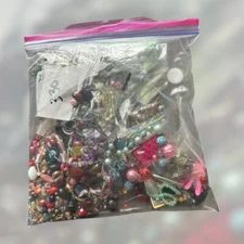 jewelry parts, 2lbs of miscellaneous items including beads, findings, vintage