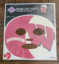 WISCONSIN BADGERS NCAA GAME DAY TEMPORARY FACE TATTOO