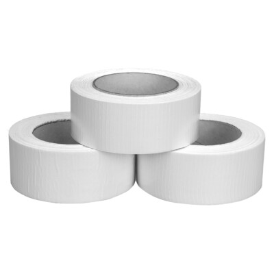 3er Pack | Premium Panzertape Weiß [50m x 48mm] Gewebeband Klebeband