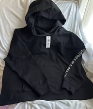 CALVIN KLEIN PERFORMANCE PLUS SZ 1X HOODIE BLACK/SILVER LOGO NWT