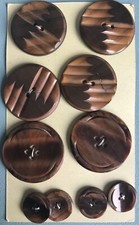 Bottoni vintage - marroni - cartoncino merceria - varie dimensioni