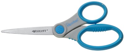 WESTCOTT Schere Microban Softgrip Länge: 180 mm grau/blau