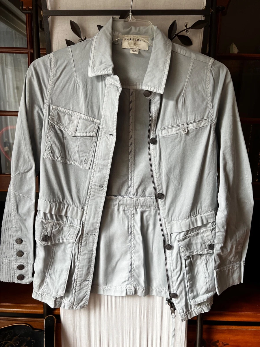 Light blue utility jacket cheap