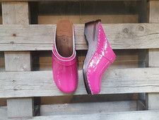 Swedish Clogs Troentorp Da Vinci Pink Patent Size US Womens 7 / EU 37