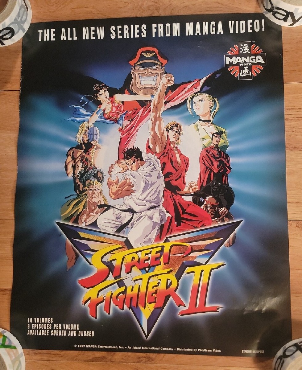 Street Fighter II Manga Video Anime Promo Poster 1997 16