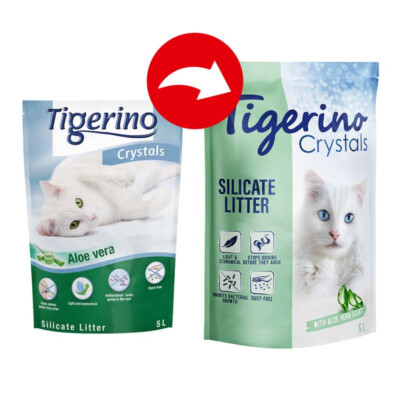 TIGERINO CRYSTALS KATZENSTREU KATZEN KLUMP STREU ALOE VERA 6 x 5 L | eBay.de
