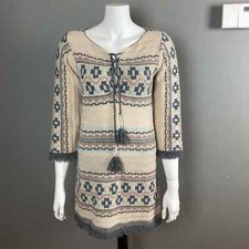 Max Studio sweater dress l/s southwestern aztec small cashmere