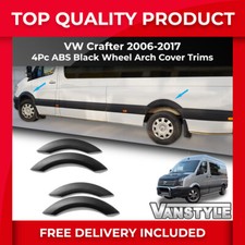 FITS VW CRAFTER 2006-2016 ABS BLACK 4 PIECE WHEEL ARCH COVER TRIMS PROTECTION