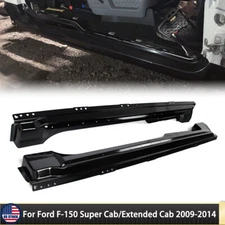 Pair For Ford F-150 F150 Pickup Truck Super/Extended Cab 09-14 Rocker Panel