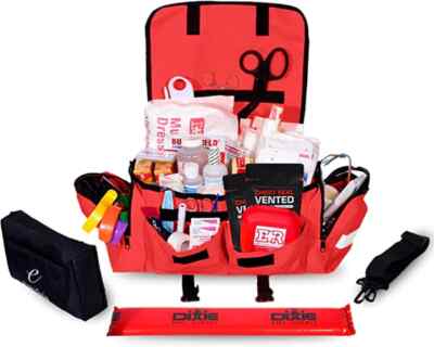 Ever Ready First Aid Fully Stocked EMT Trauma Kit Bandages, Shears, Gauze Pads