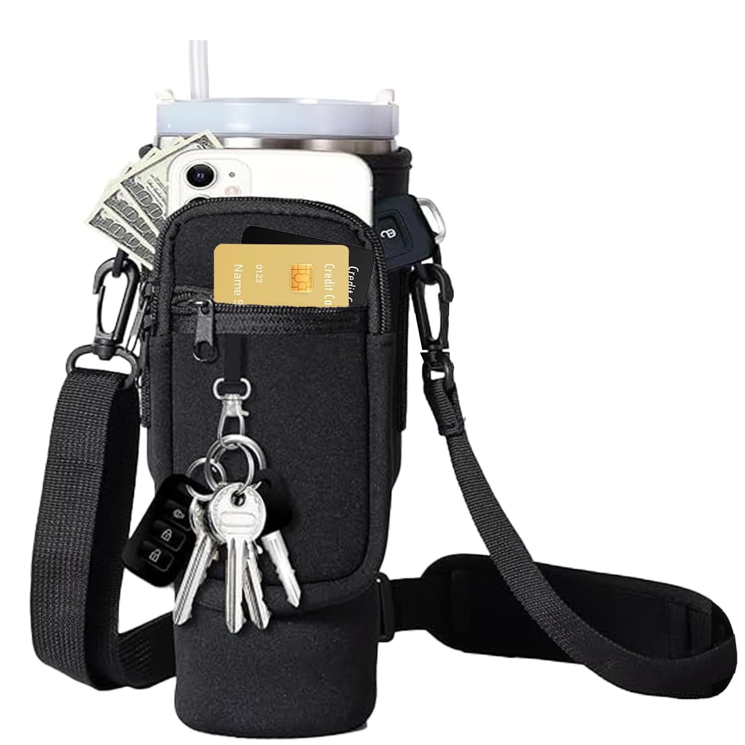 Water Bottle Holder with Strap for Stanley Cup Accessories 40 oz Water Bottle...