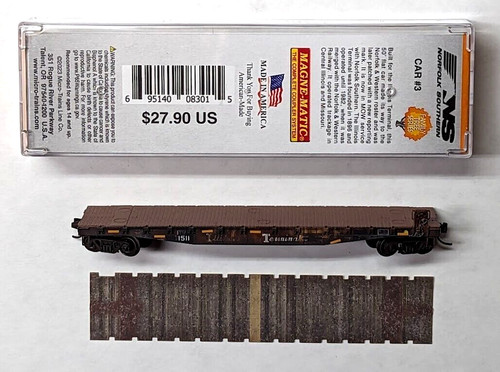 MTL Micro-Trains 04544660 Norfolk Western NW 1511 flatcar FW desgastado de fábrica | Zustand: New