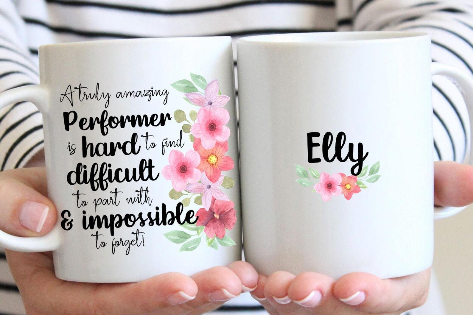 Personalized Performer Gift For Women Performer Mug Appreciation Gift Thank You