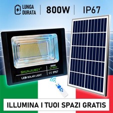Faro a Led con Pannello Solare 50W - 100W - 200W - 400w - 800W Batterie al Litio