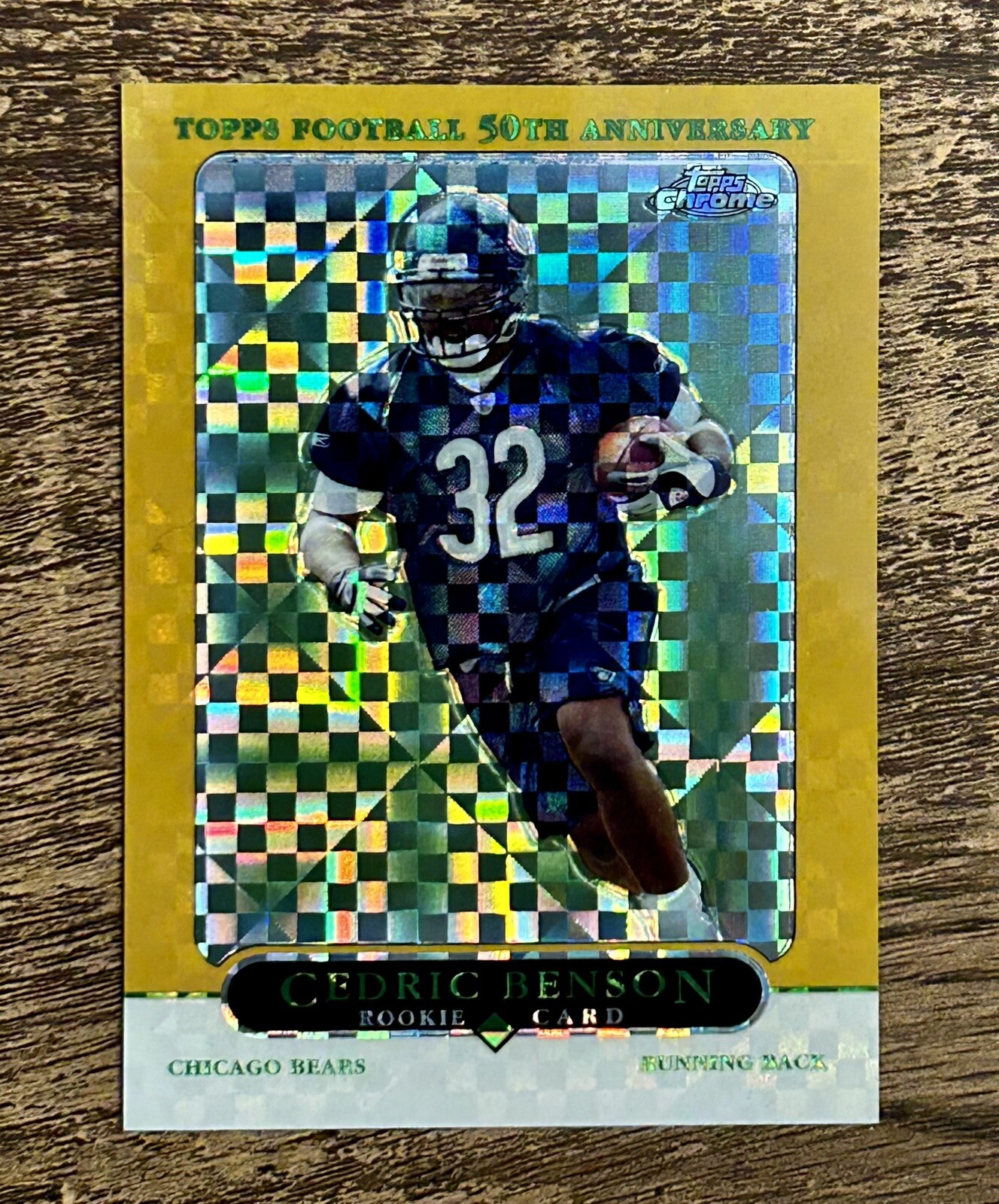 2005 Topps Chrome Cedric Benson Gold Xfractor Refractor RC Rookie /399